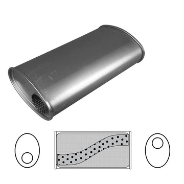 8" x 4" Oval, 14" Long, 2 1/4" Offset/Offset, Megaflow (No Spigots) - Brixton 4x4 - Buy Online Now!